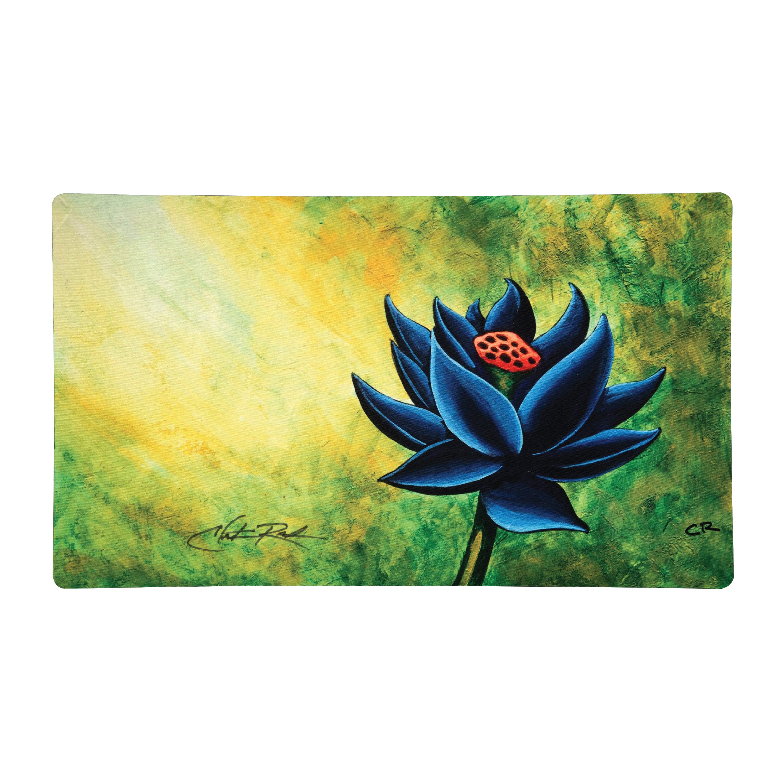 Black Lotus playmat color printed signed