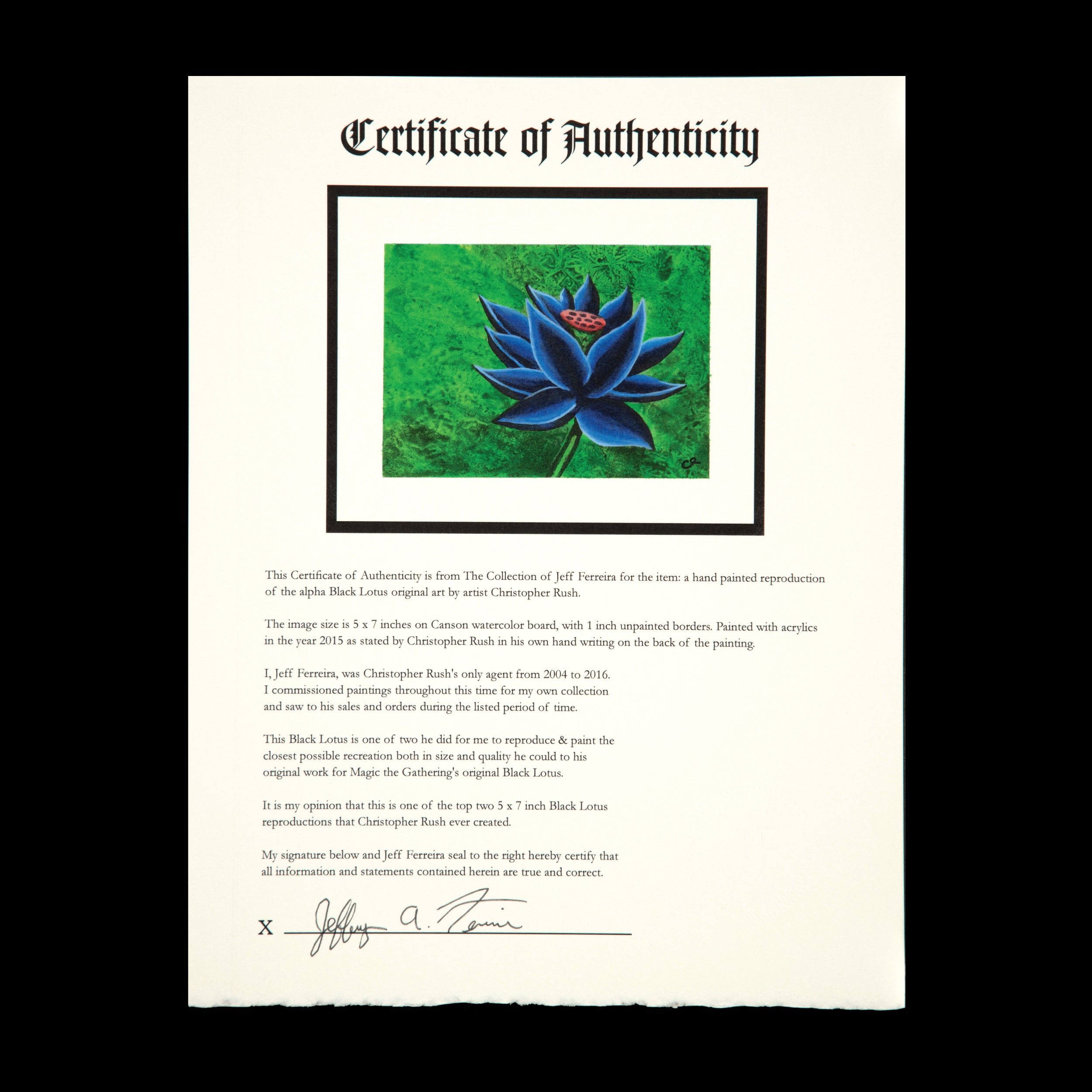 Black Lotus 5 x 7 (Repaint)