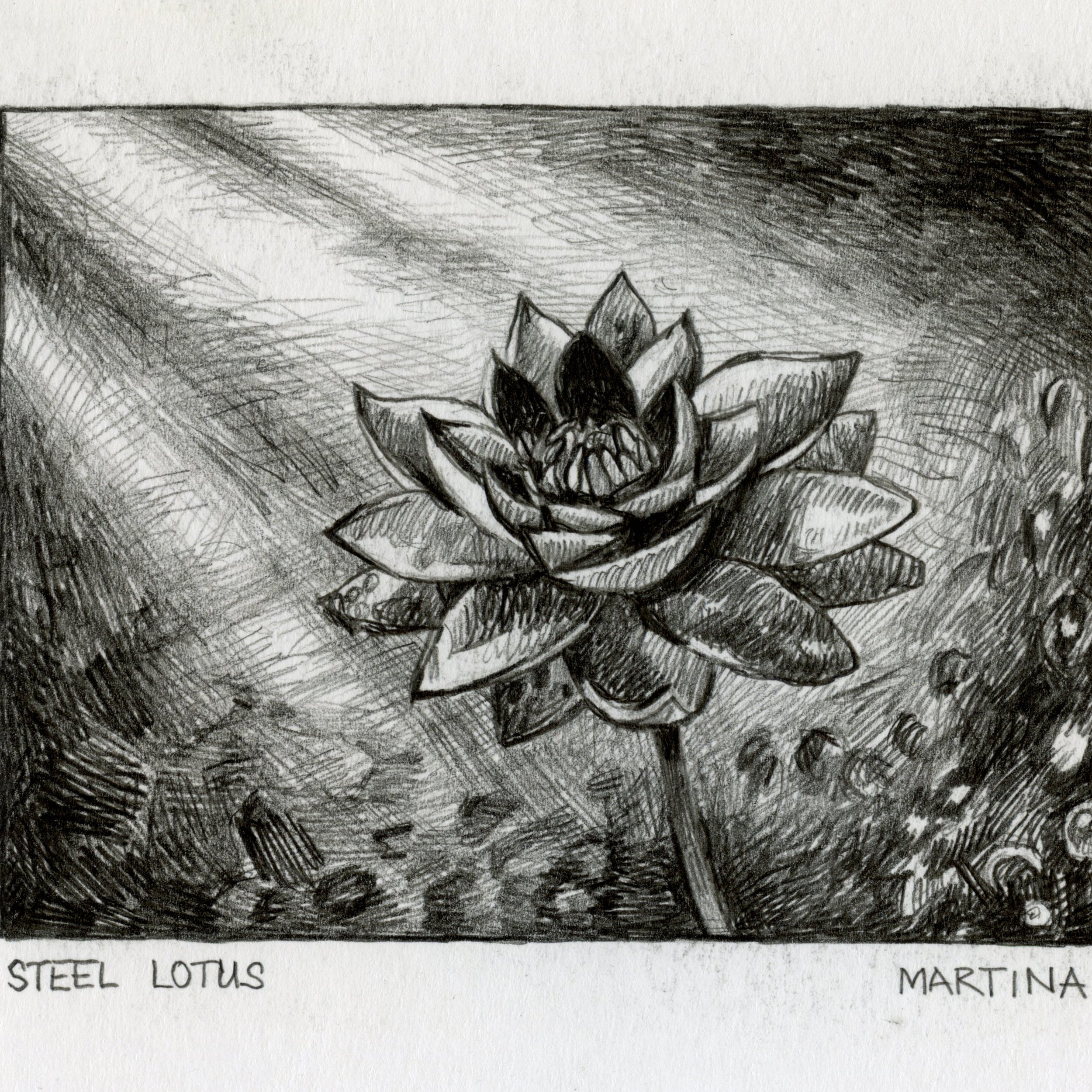 Gilded Lotus (Original Sketch)