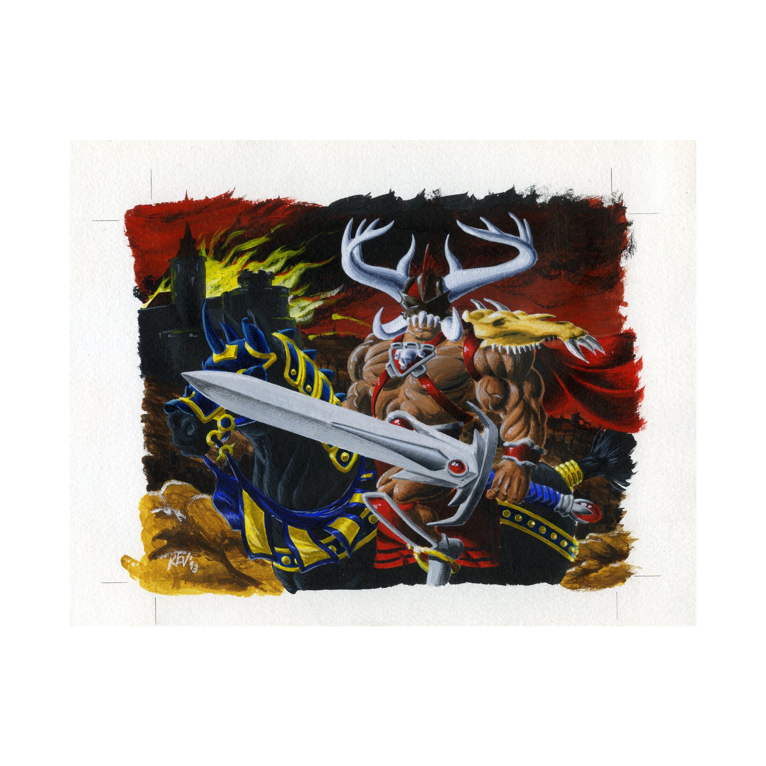 Keldon Warlord (Original Art)