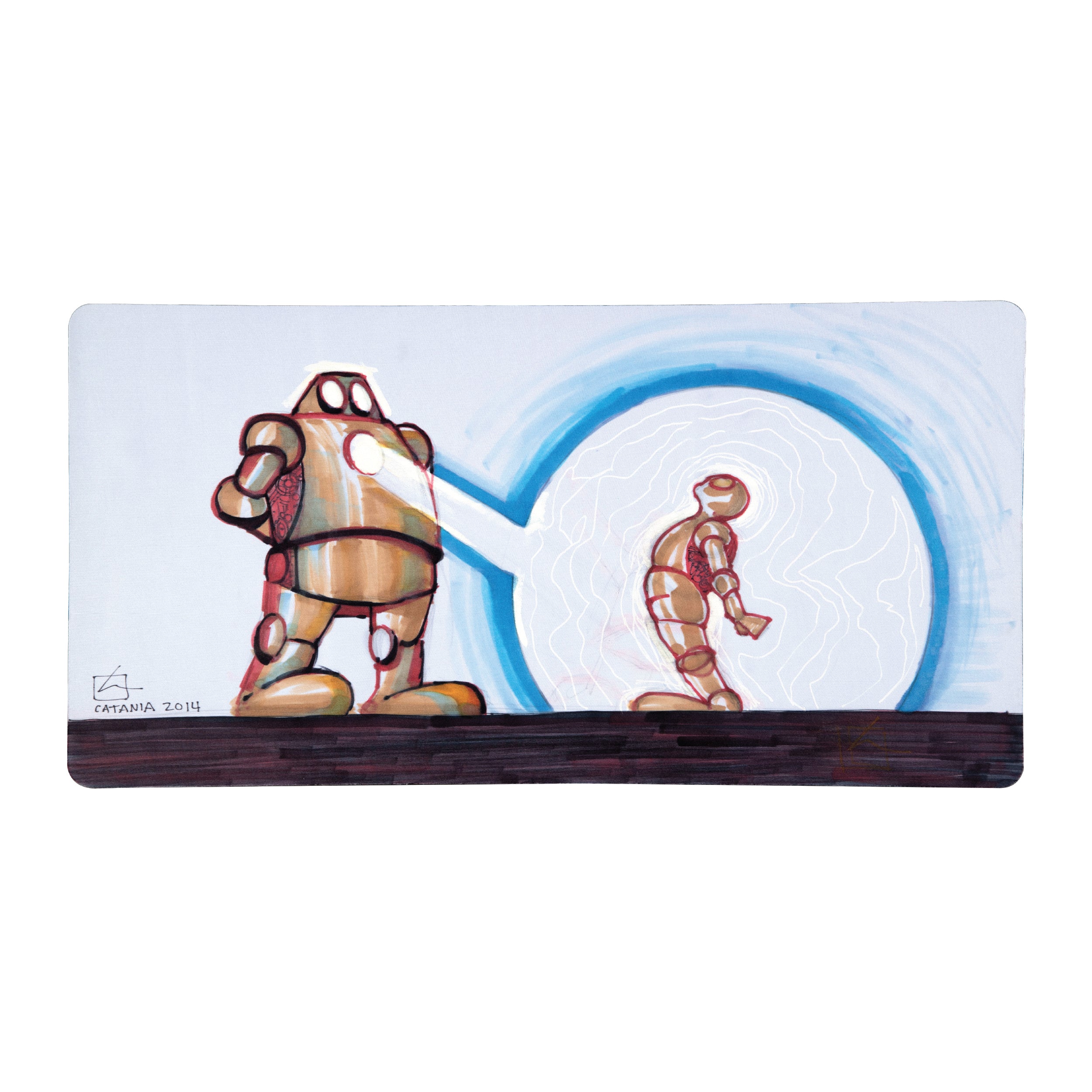 Metalworker color marker drawn playmat