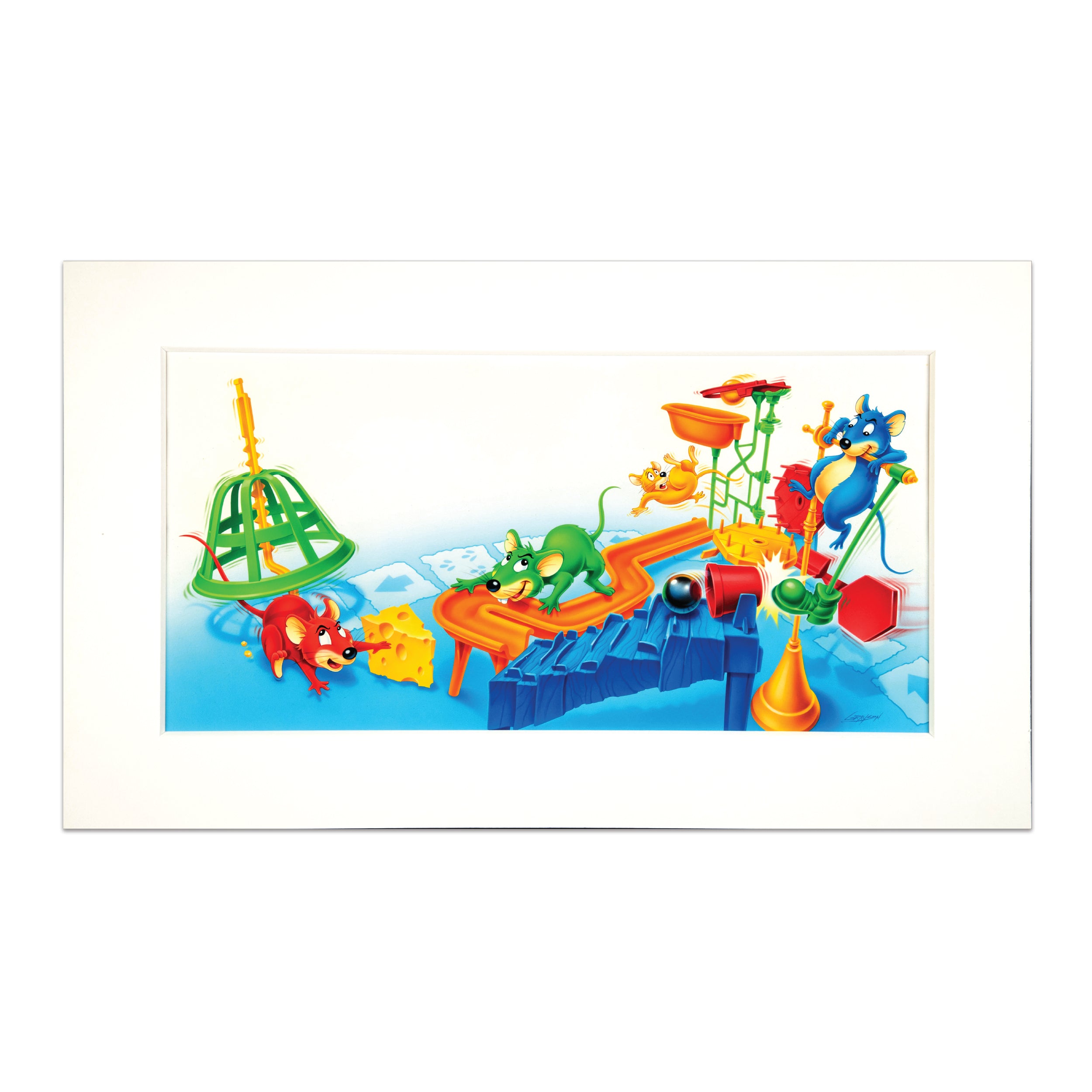 Mouse Trap Board Game Box Cover Original Painting