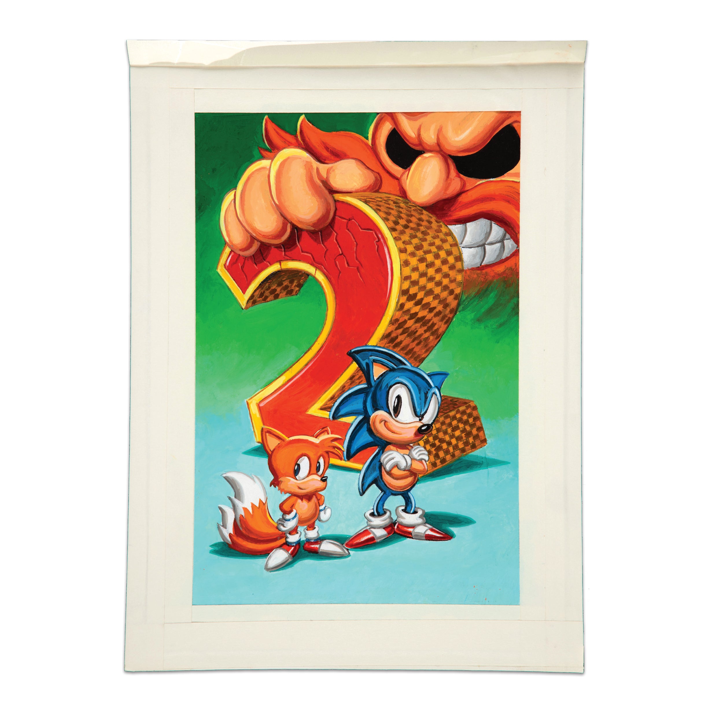 Sonic the Hedgehog 2 Final Cover Color Sketch (Sega Genesis)