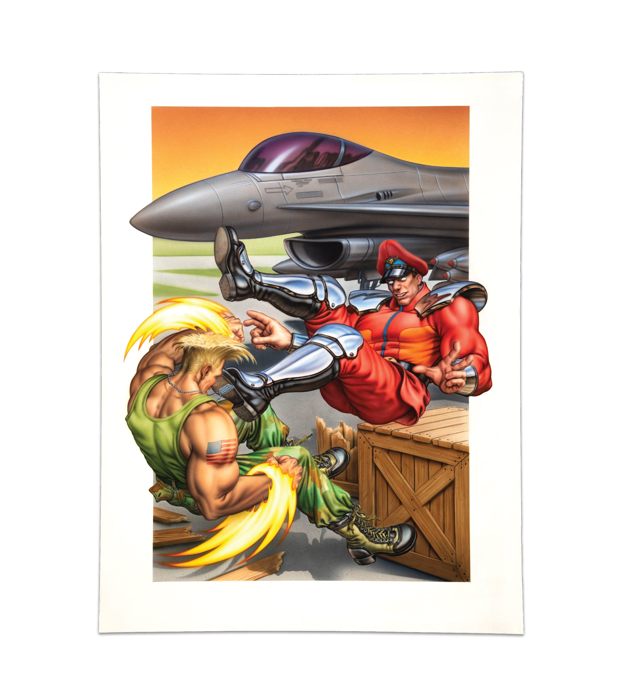 Street Fighter II Championship Edition Cover Painting (Sega Genesis)