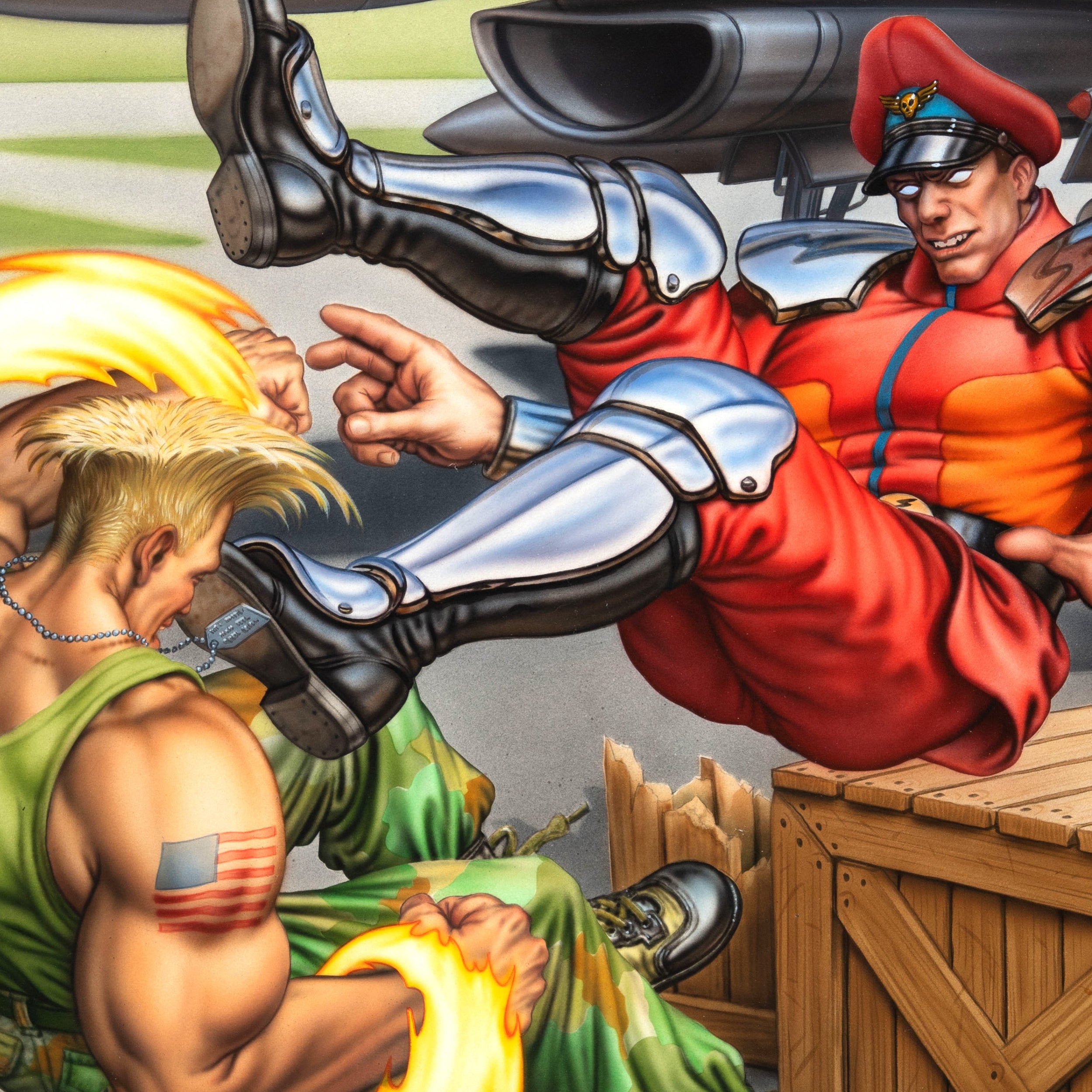 Street Fighter II Championship Edition Cover Painting (Sega