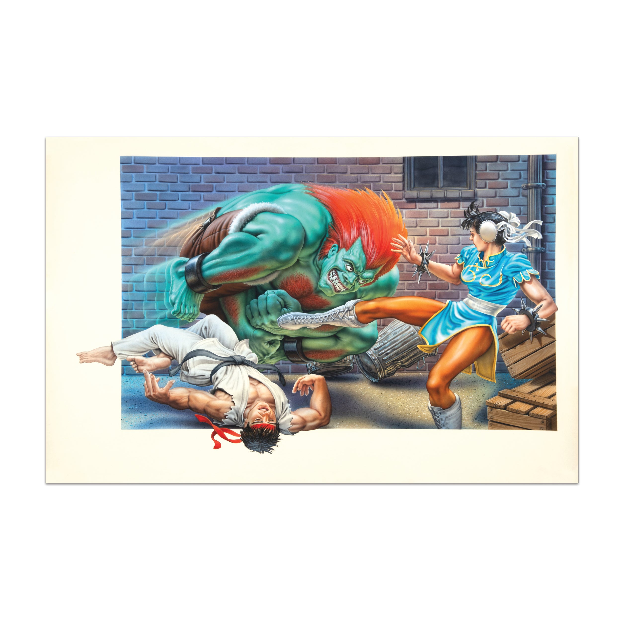 Street Fighter II Cover Painting (SNES)
