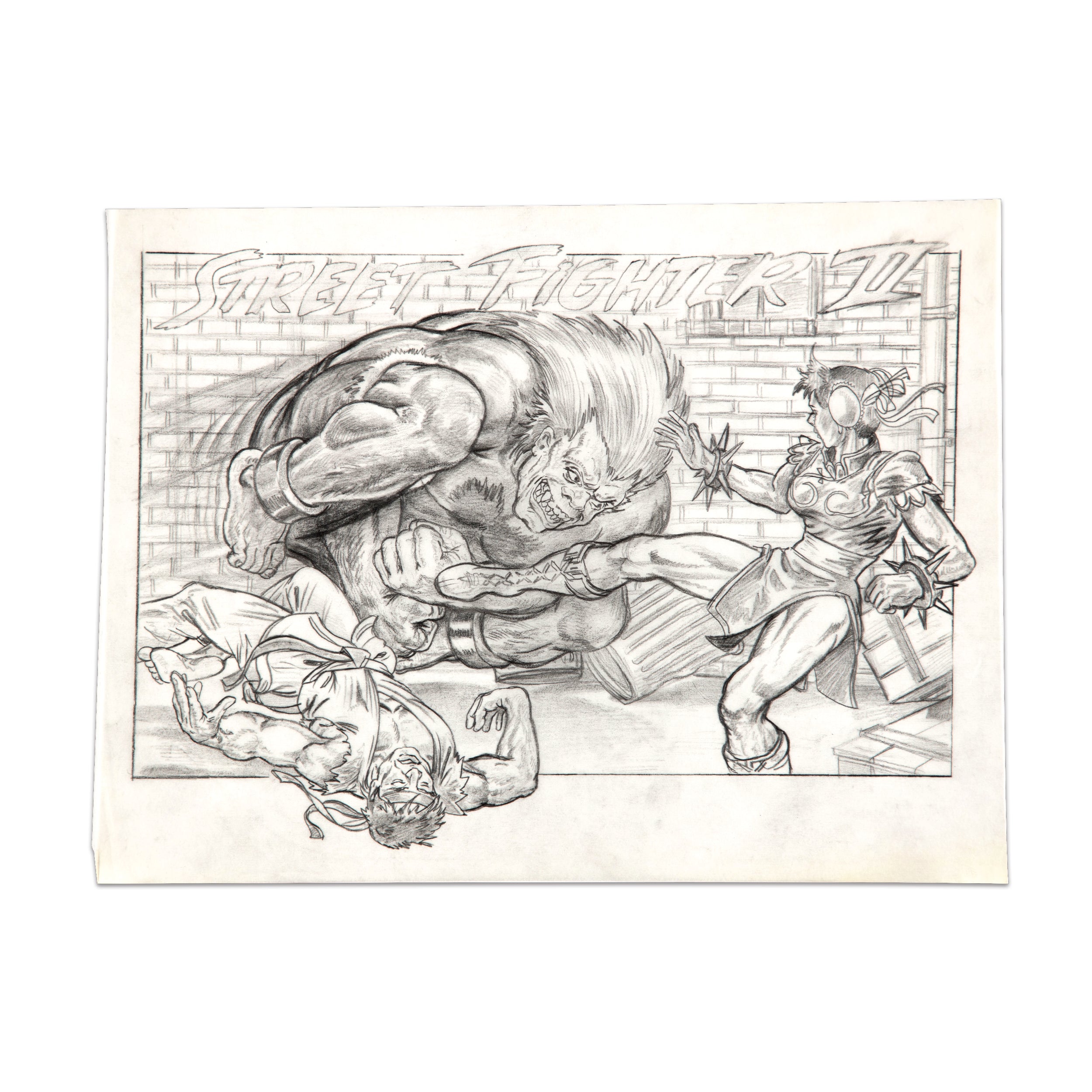 Street Fighter II Cover Sketch (SNES)