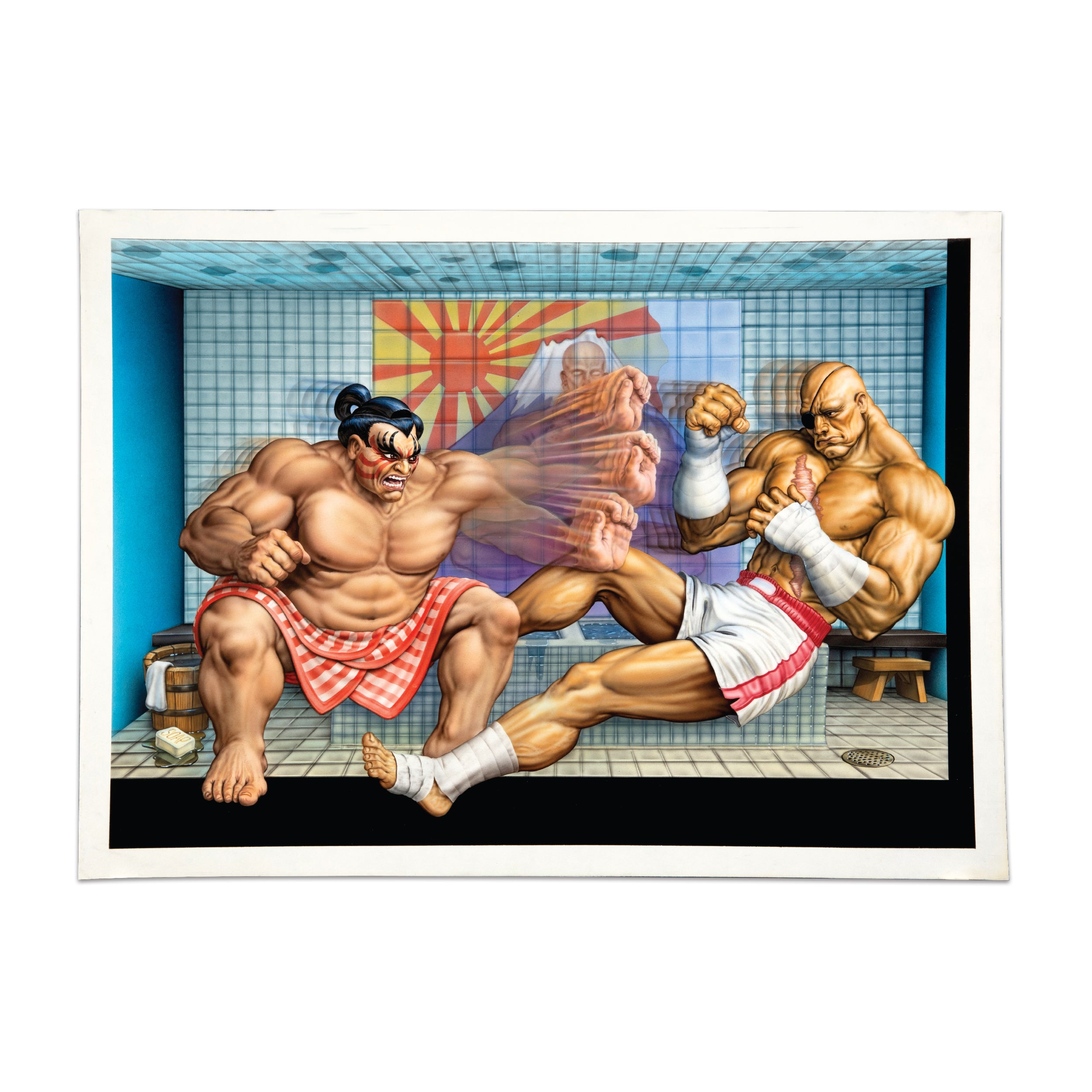 Street Fighter II Turbo Cover Painting (SNES)