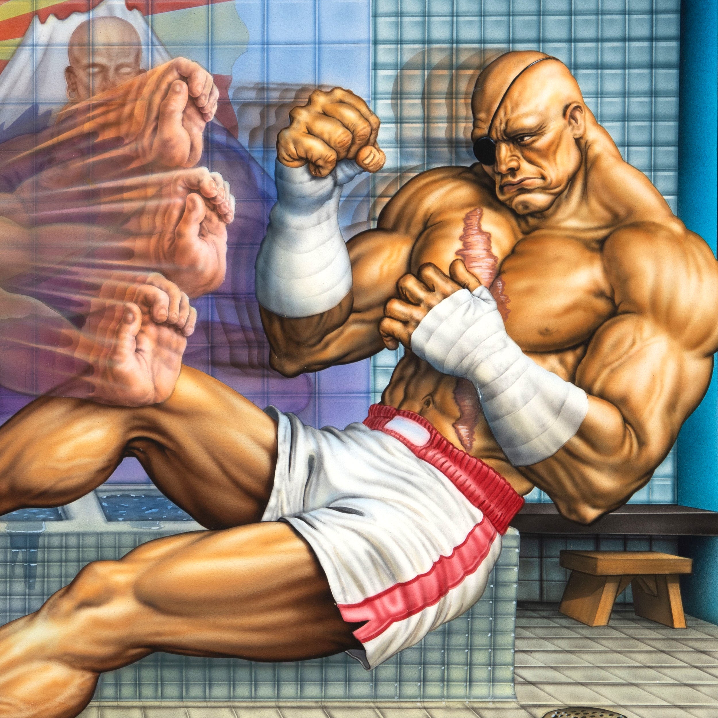 Street Fighter II Turbo Cover Painting (SNES)