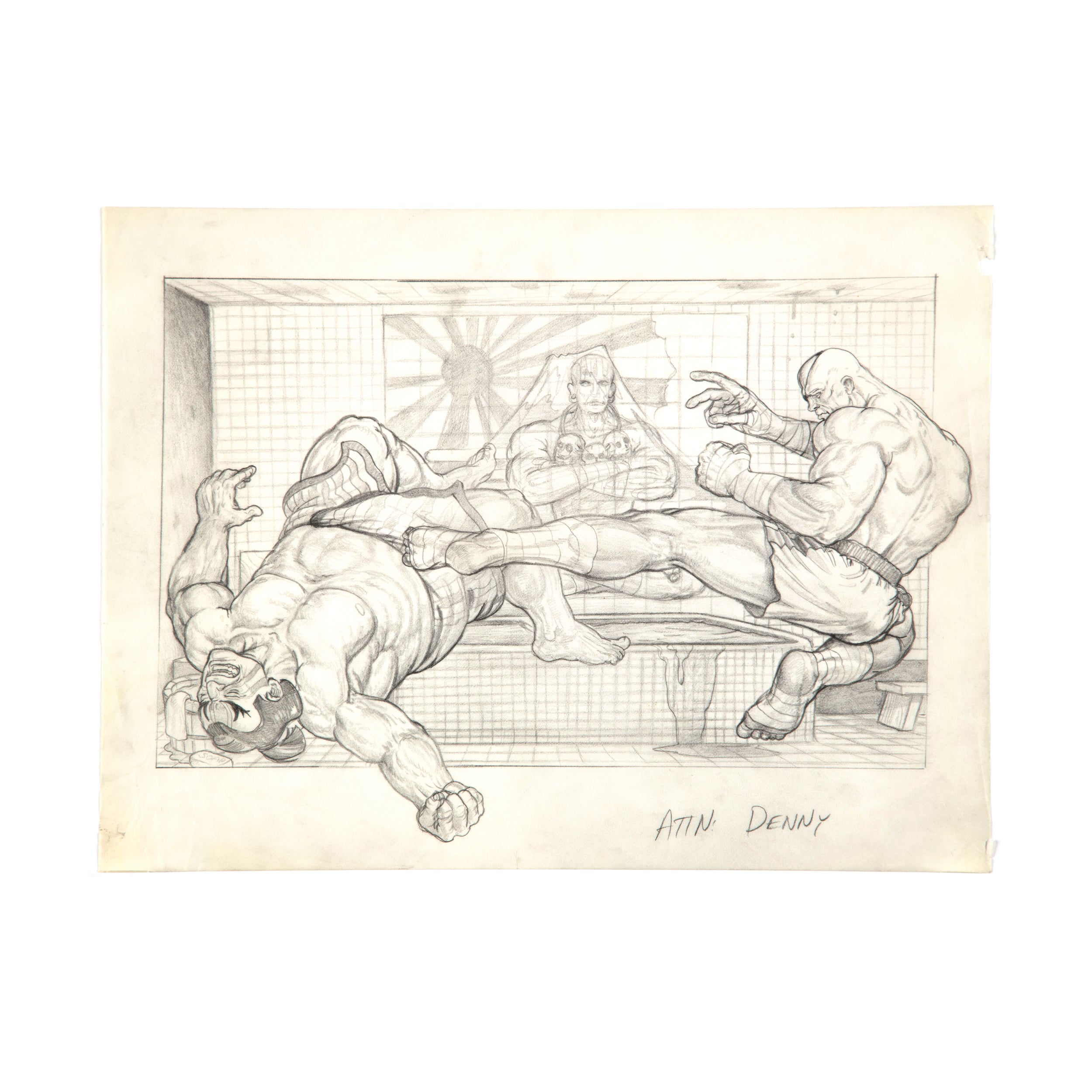 Street Fighter II Turbo Cover Sketch (SNES, Unused Alternate)