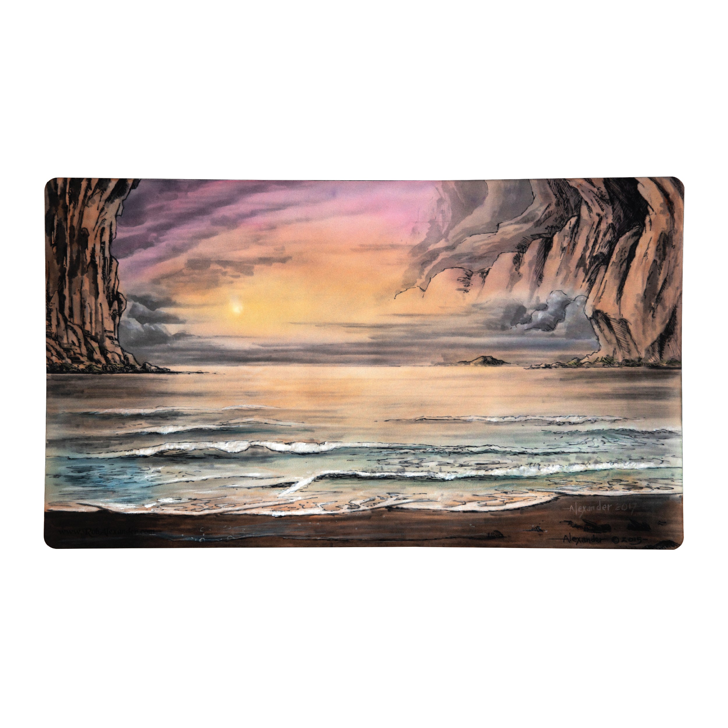 Underground Sea painted playmat (Mixed media)